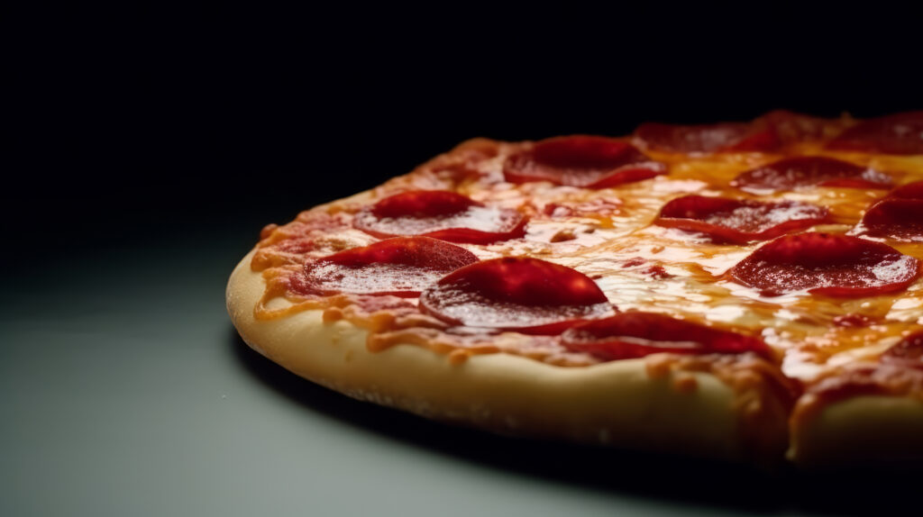 delicious pizza. illustration generative ai